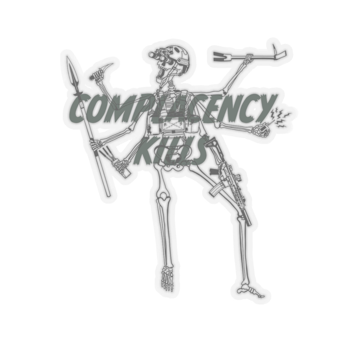 NEVER COMPLACENT STICKER