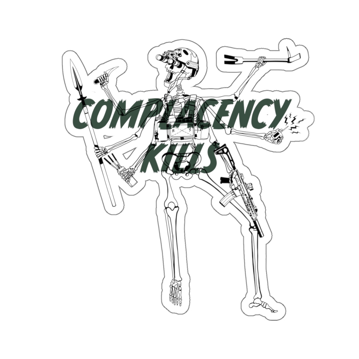 NEVER COMPLACENT STICKER